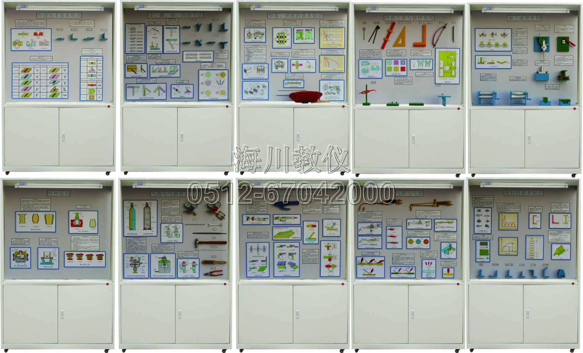 焊、鉚工工藝學(xué)示教陳列柜